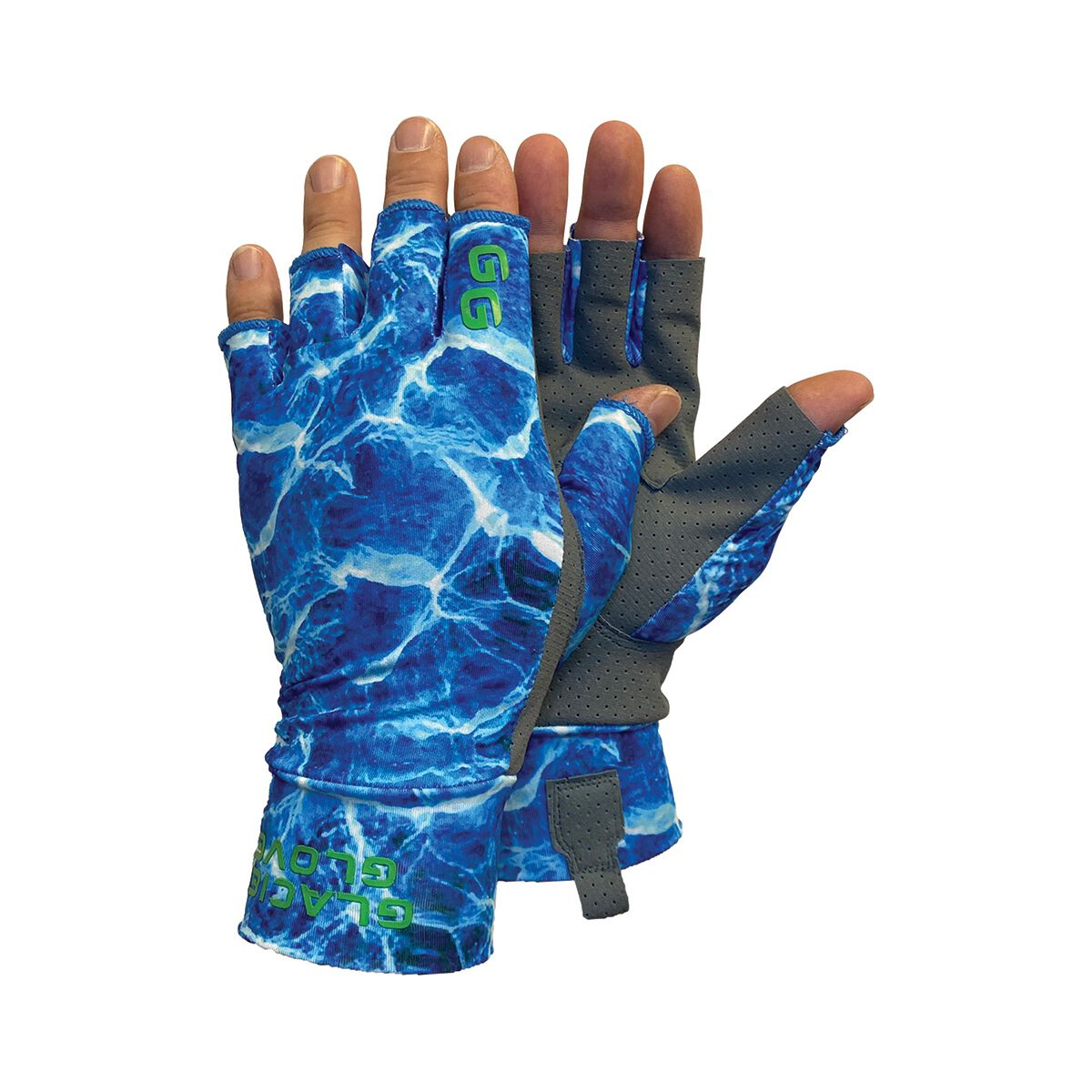 Glacier Glove Unisex Ascension Bay Sun Glove, Blue Camo, bcf_hi-res