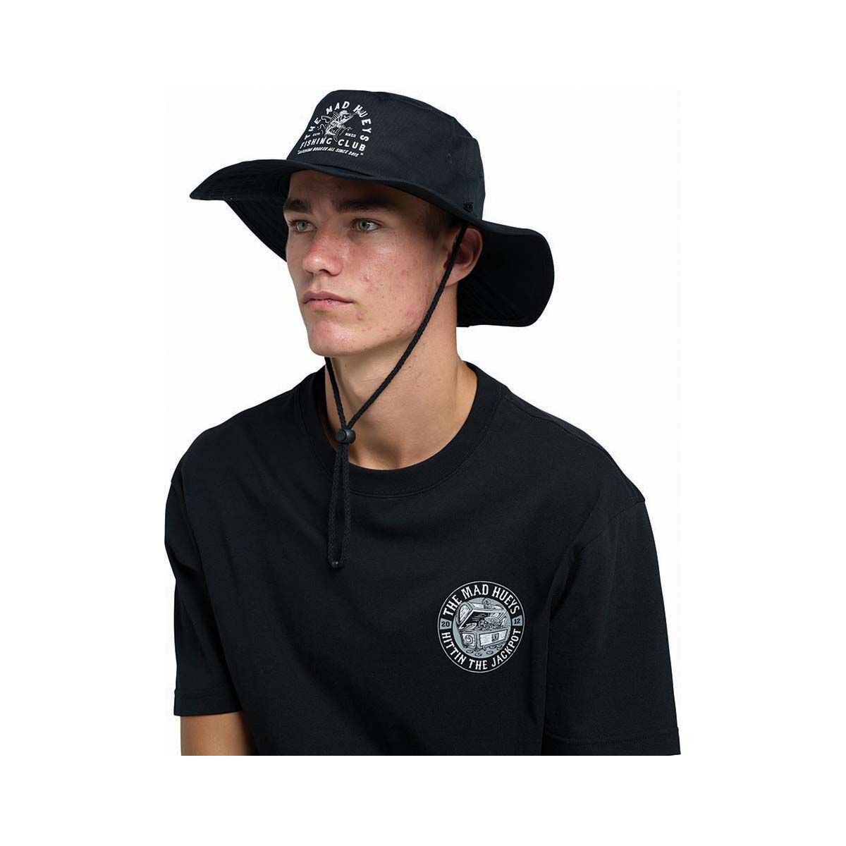 The Mad Hueys Men's Fishing Club Booney, Black, bcf_hi-res