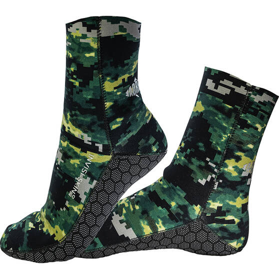 Adreno Invisi-Skin Socks 2mm Green L, Green, bcf_hi-res