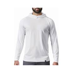 YETI® Men’s Hooded Ultra Lightweight Sunshirt, White, bcf_hi-res