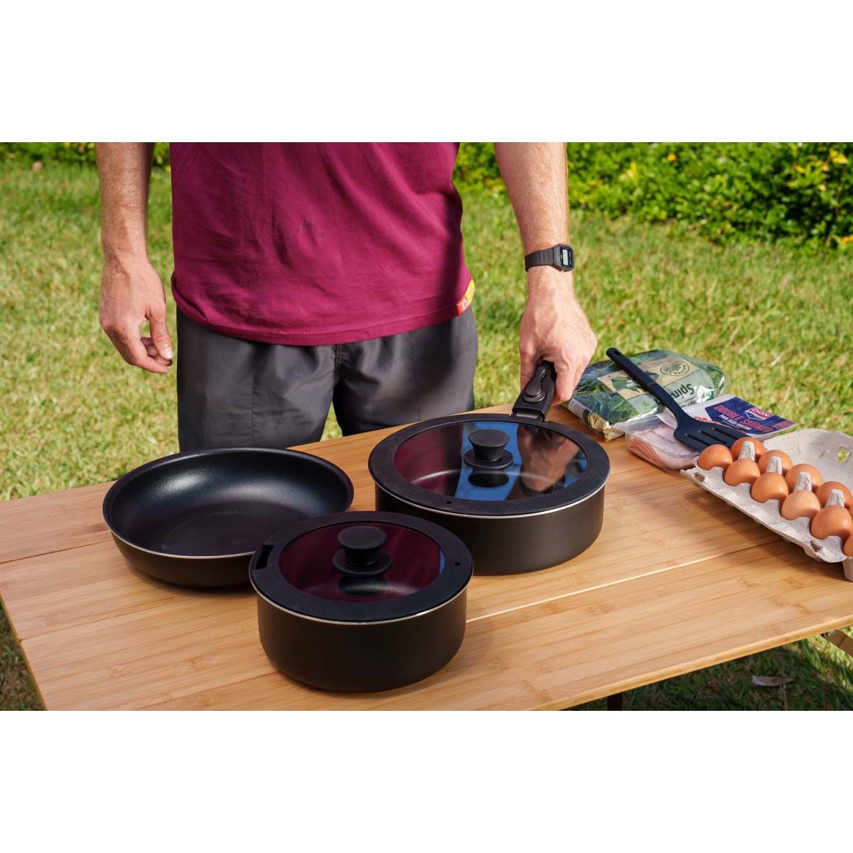 Wanderer Non-Stick Aluminum 6 Piece Cook Set, , bcf_hi-res