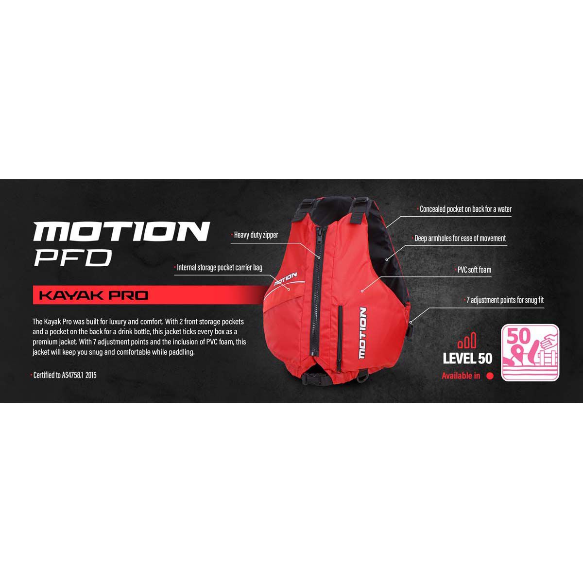 Motion Youth Kayak Outbound Level 50 PFD, , bcf_hi-res