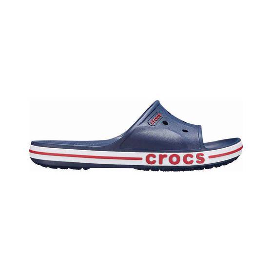 Crocs Unisex Bayaband Slides, Navy/Pepper, bcf_hi-res