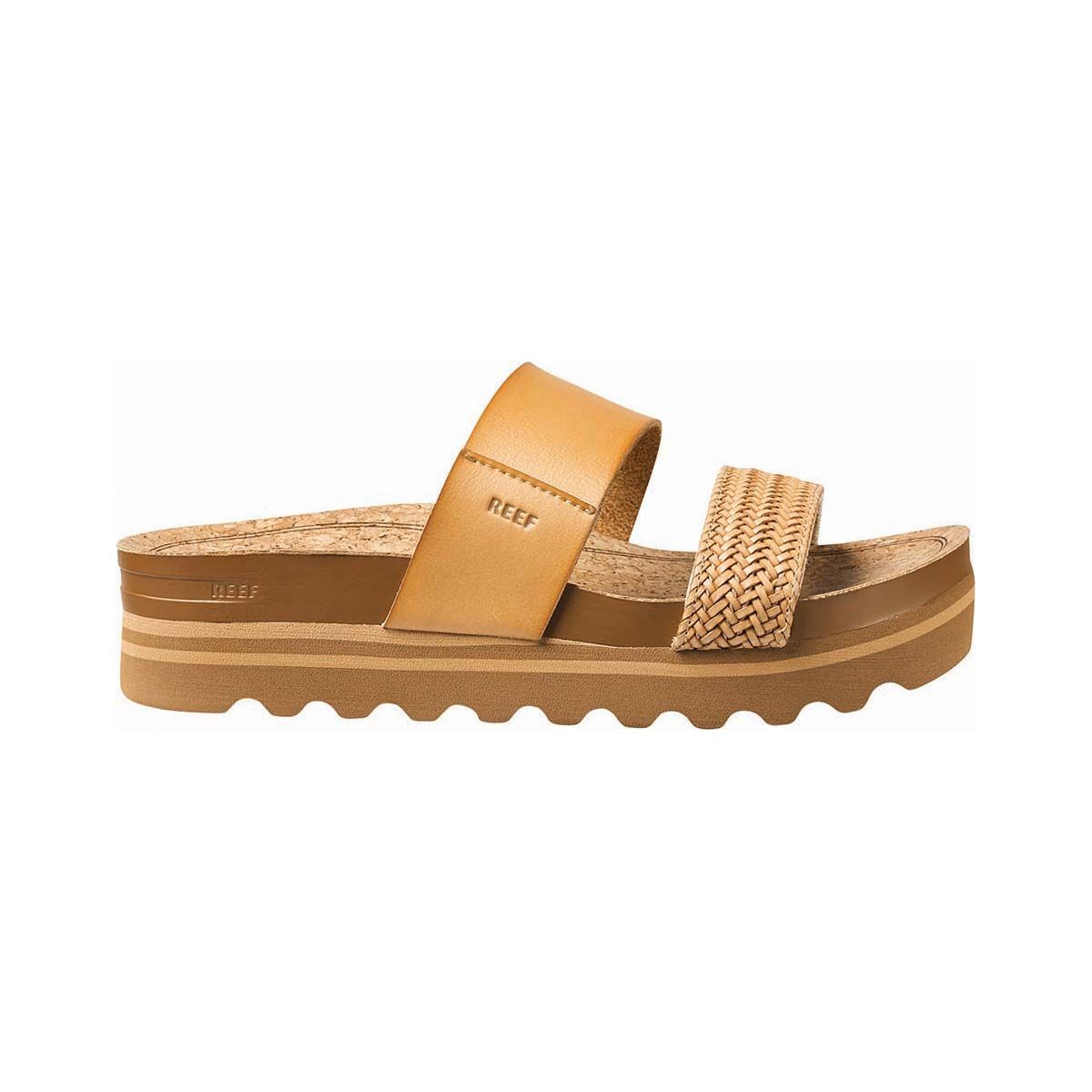 REEF Women's Cushion Vista Hi Tx Slides Natural 6, Natural, bcf_hi-res