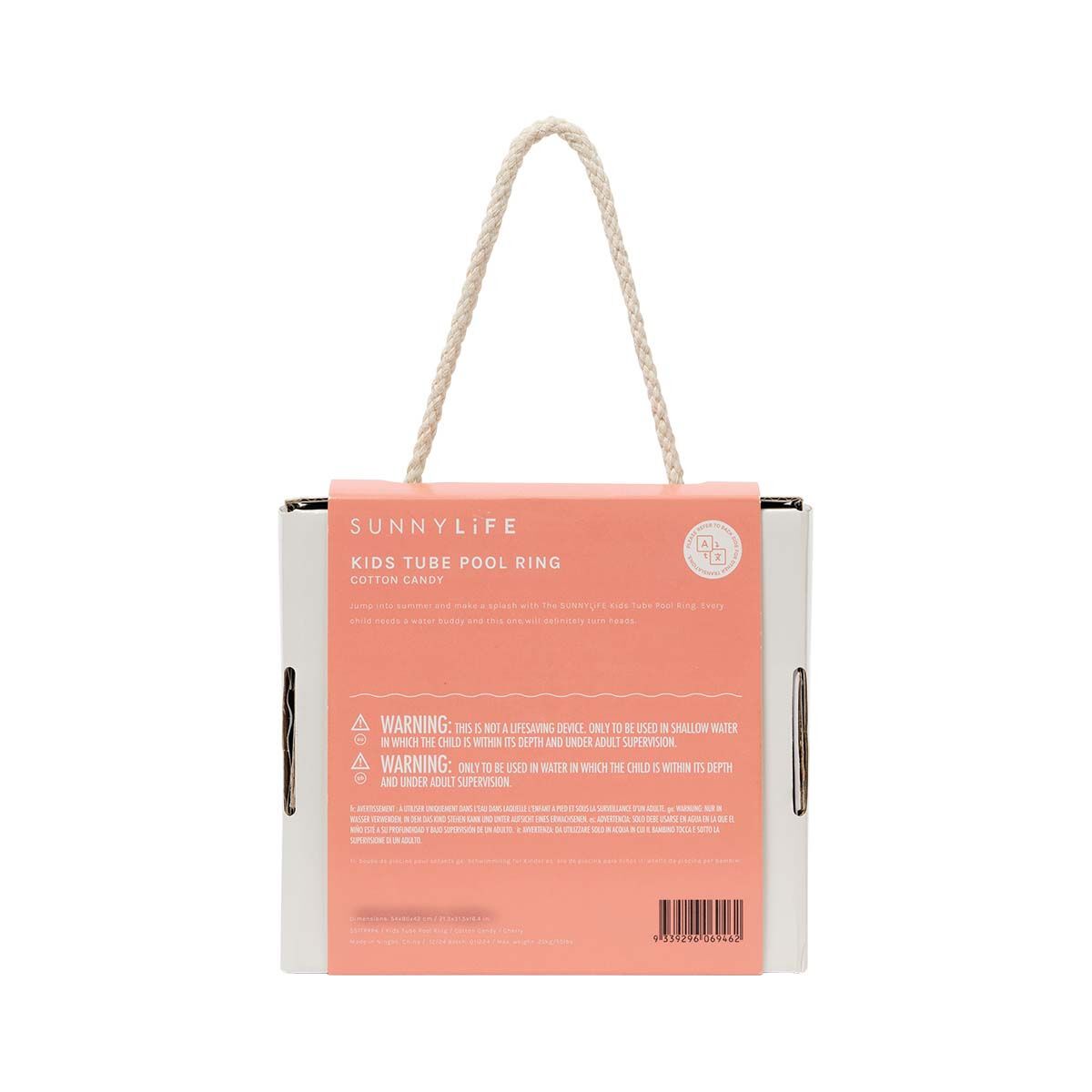 SUNNYLiFE Cotton Candy Cherry Inflatable Pool Tube, , bcf_hi-res