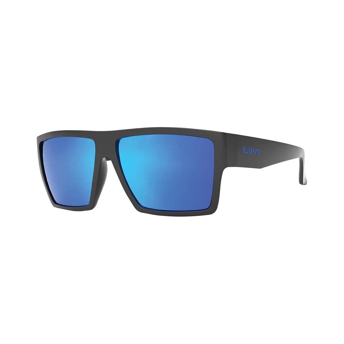 Liive Men&rsquo;s X Amp X Polarised Sunglasses Black with Blue Lens, , bcf_hi-res
