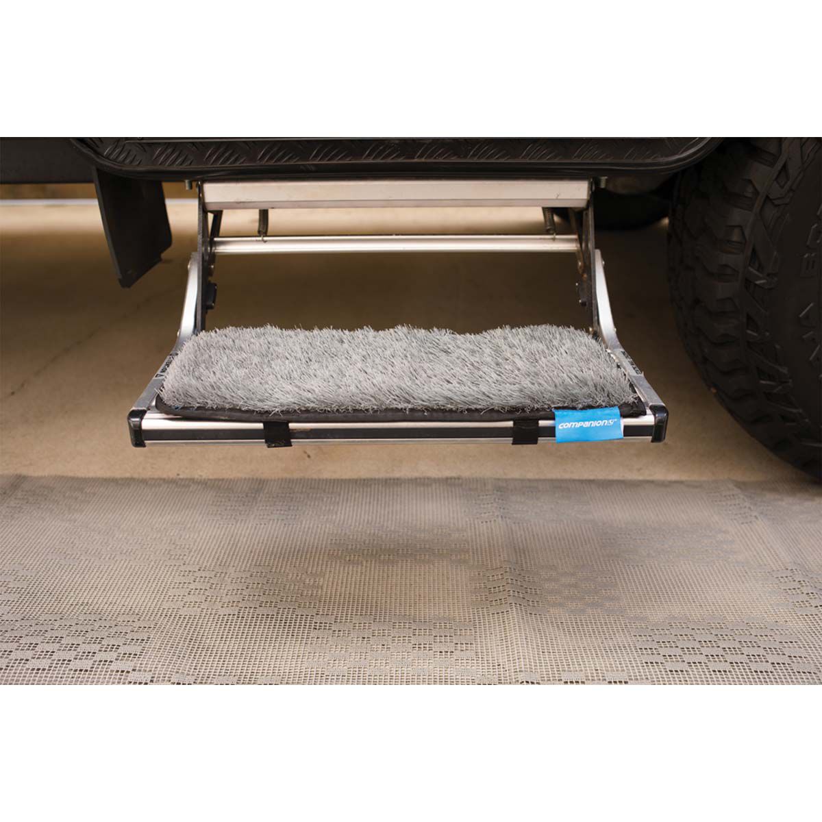 Companion Pull Out Caravan Step Dust Off Mat Grey 50x20cm, , bcf_hi-res