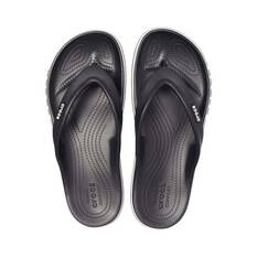 Crocs Unisex Bayaband Thongs, Black/White, bcf_hi-res