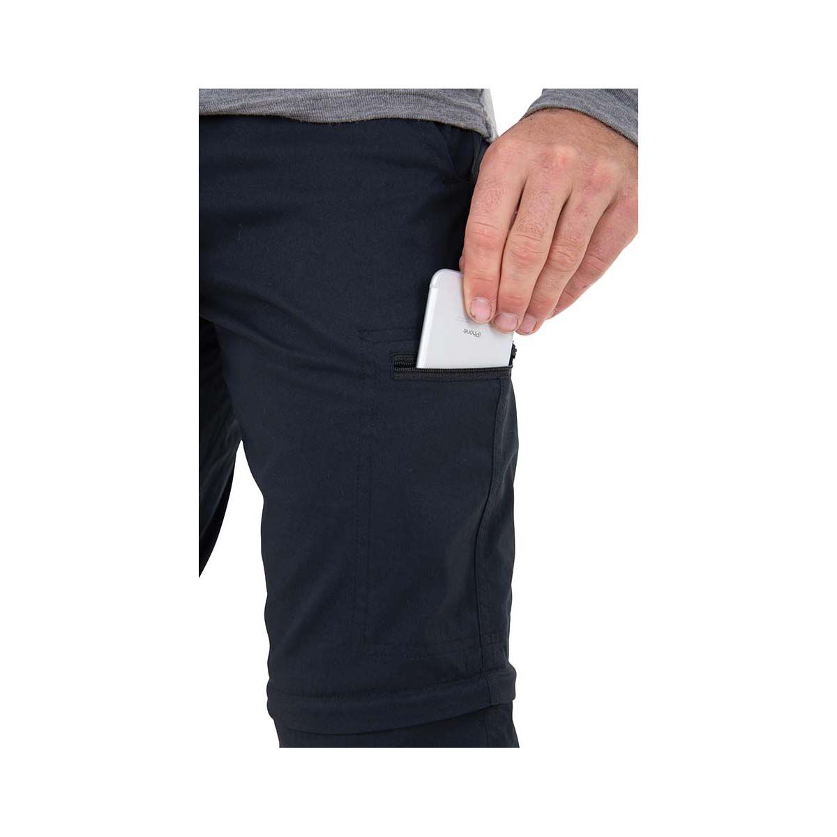 Macpac Men's Rockover Convertible Pants, Black, bcf_hi-res