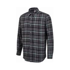 OUTRAK Unisex Flannel Shirt Grey Check M, Grey Check, bcf_hi-res