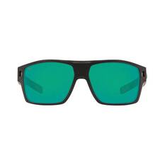 Costa Diego Men's Sunglasses Black with Green Lens, , bcf_hi-res