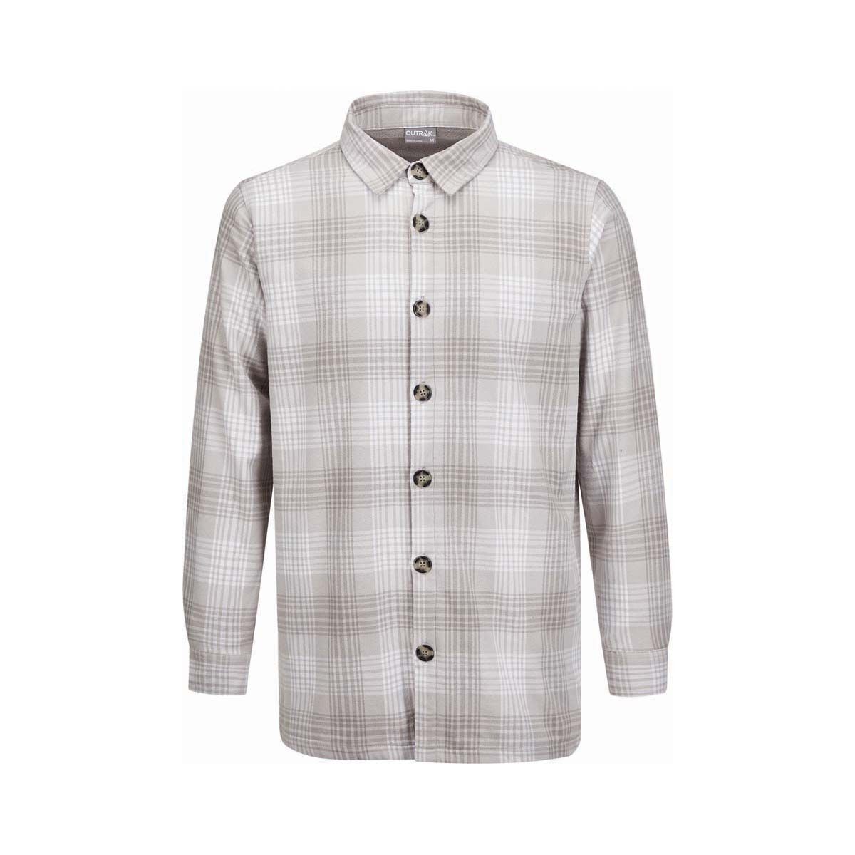 OUTRAK Men&rsquo;s Fleece Lined Shacket, Taupe, bcf_hi-res