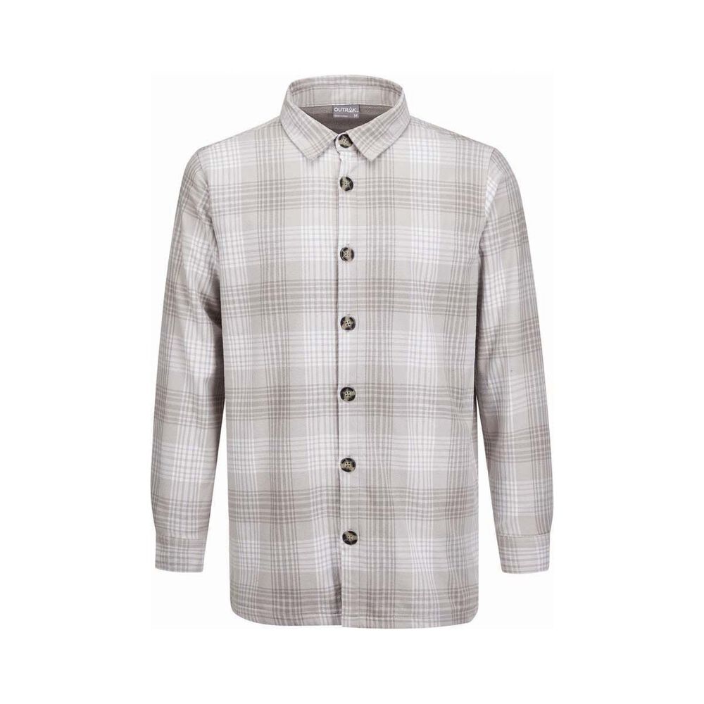 OUTRAK Men's Fleece Lined Shacket Taupe L BCF