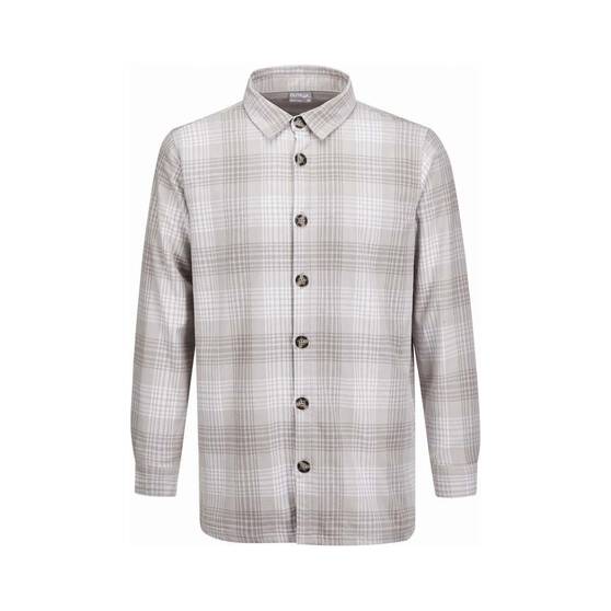 OUTRAK Men’s Fleece Lined Shacket, Taupe, bcf_hi-res