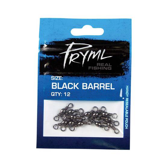Pryml Black Barrel Swivel 12 Pack, , bcf_hi-res