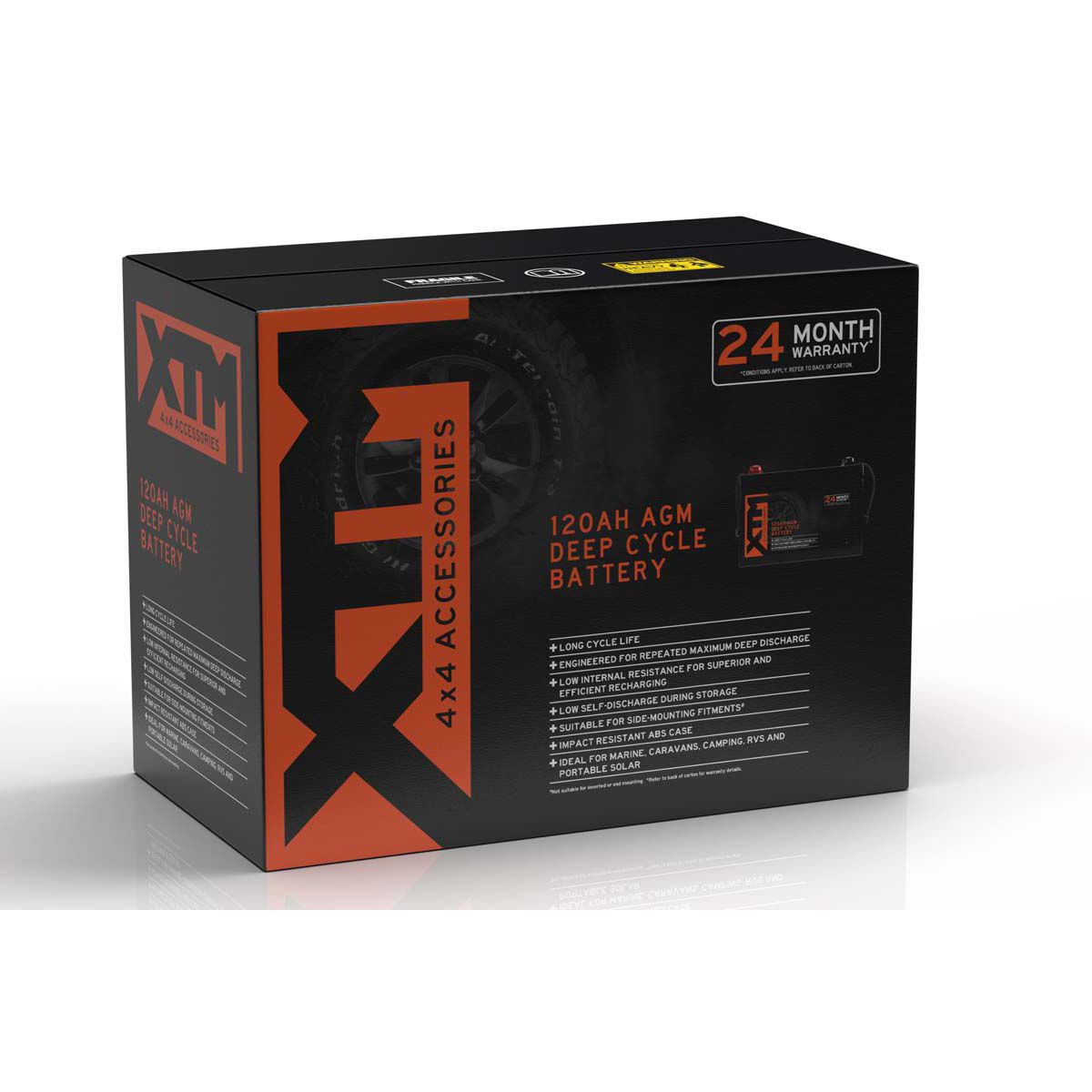 XTM Deep Cycle AGM Battery DC12-120 AGM, , bcf_hi-res