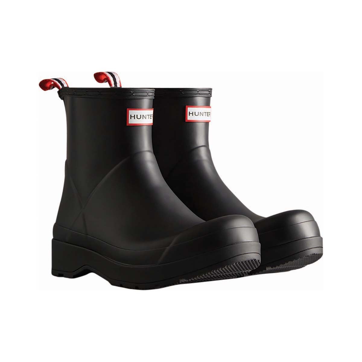 Hunter Men's Play Short Gumboots, Black, bcf_hi-res