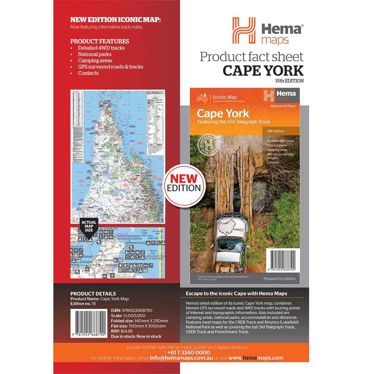 Hema Cape York Map &ndash; 15th Edition, , bcf_hi-res