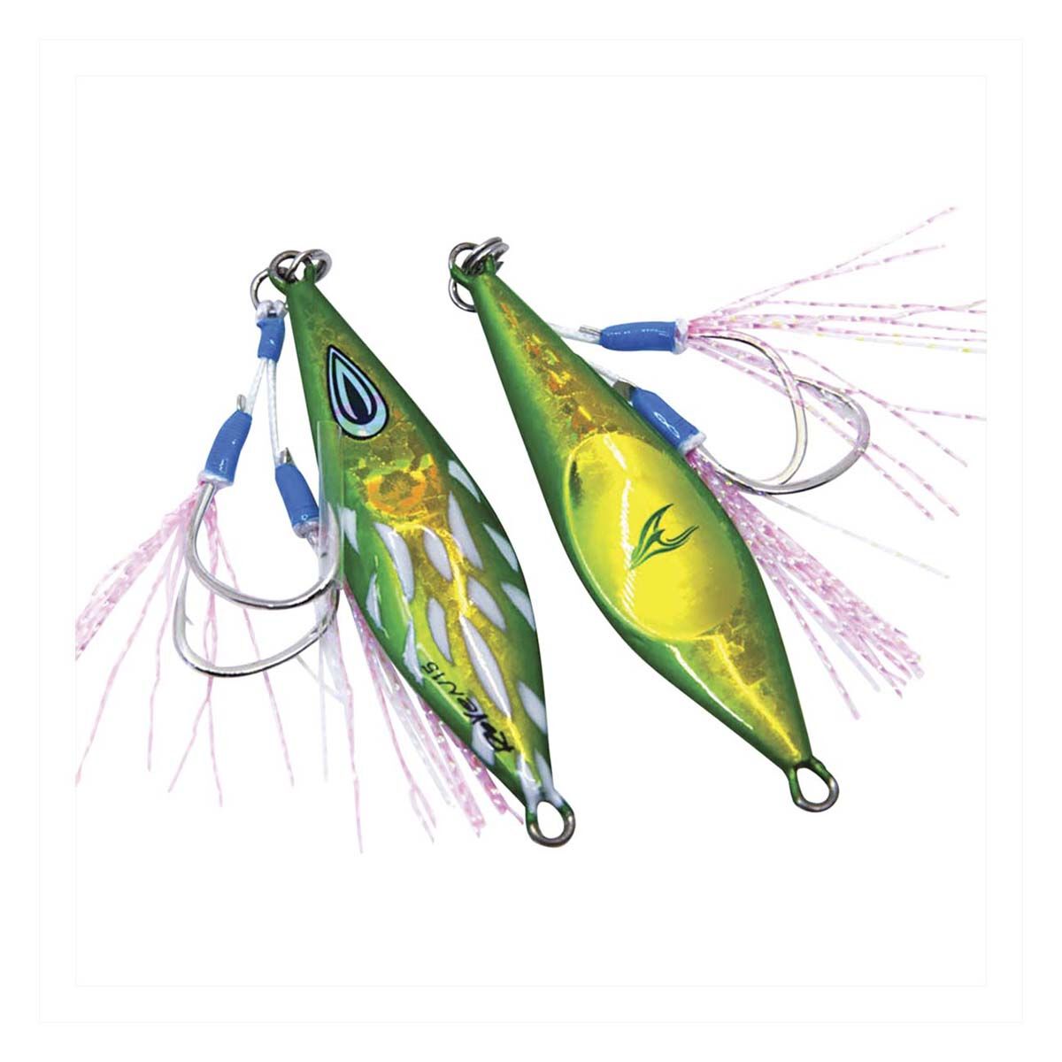Ocean's Legacy Roven Rigged Jig Lure 15g Green Gold, Green Gold, bcf_hi-res