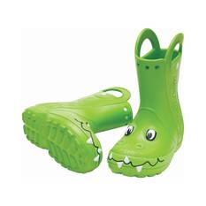Crocs Kids’ Handle It Duke the Crocodile Rainboots, Green, bcf_hi-res