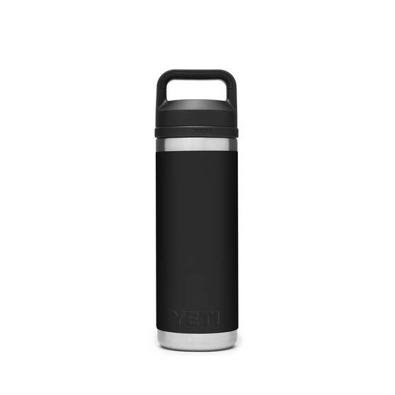 YETI® Rambler® Bottle 18 oz (532ml)  with Chug Cap Black, Black, bcf_hi-res