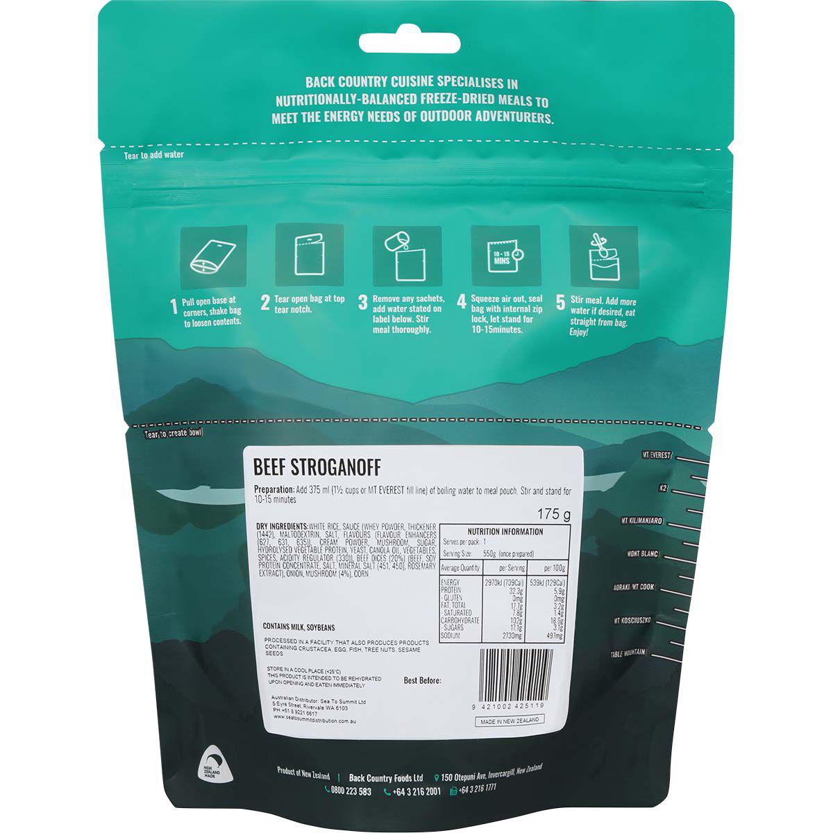 Back Country Cuisine Freeze Beef Stroganoff 2 Serves, , bcf_hi-res