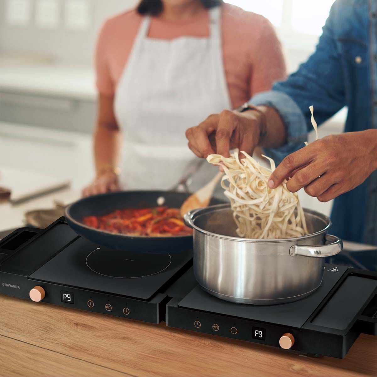 Germanica Foldable Double Induction Cooktop, , bcf_hi-res