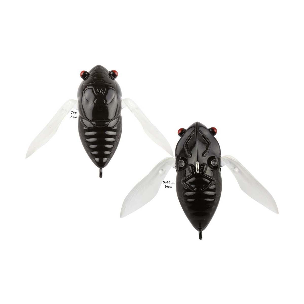 Atomic Hardz Cicada Surface Lure 35mm Midnight Black, Midnight Black, bcf_hi-res