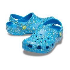 Crocs Toddlers Classic Paint Splat Clogs, Blue, bcf_hi-res