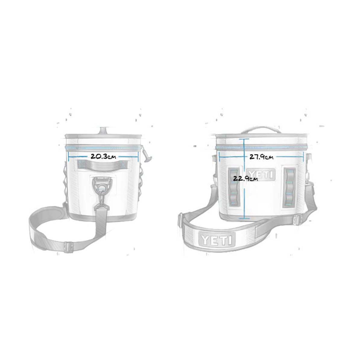 Yeti hopper flip 12 dimensions sales