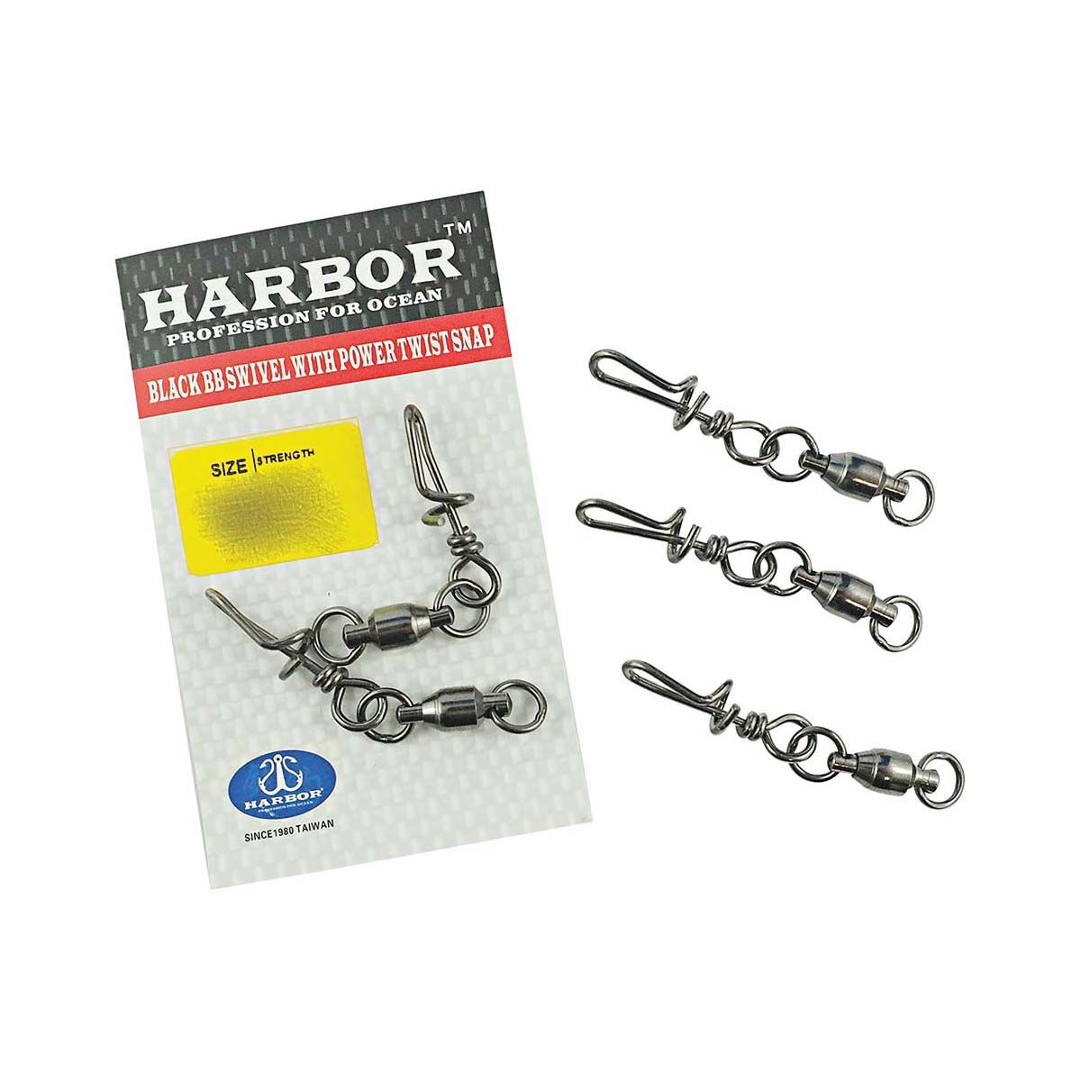 Harbor Power Twist Ball Bearing Snap Swivel BCF