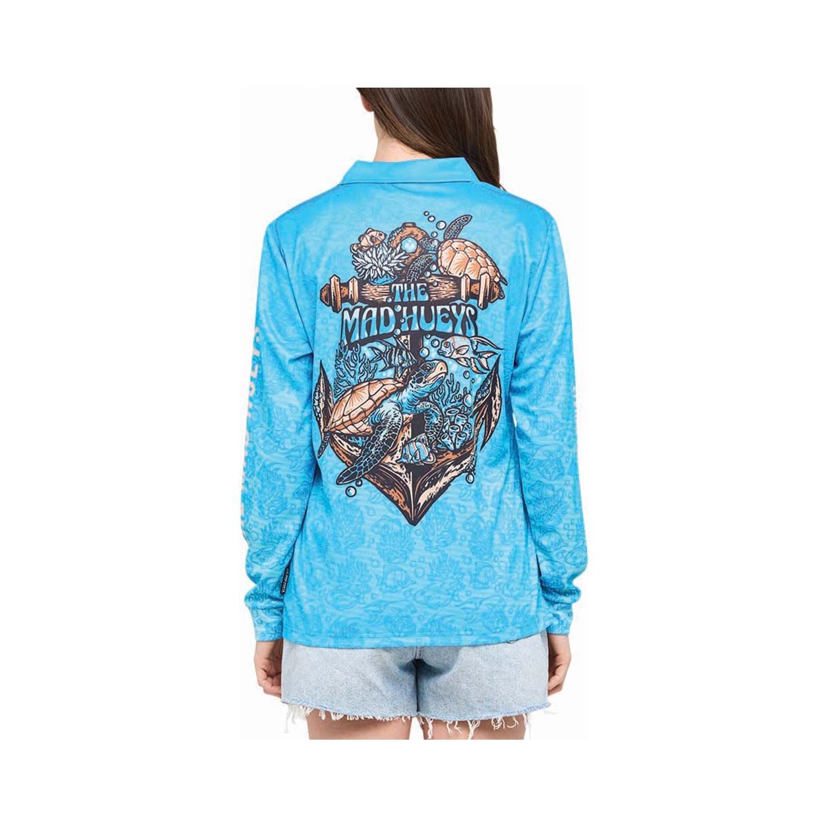The Mad Hueys Women's Turtle Anchor Fishing Shirt Reef XS, , bcf_hi-res