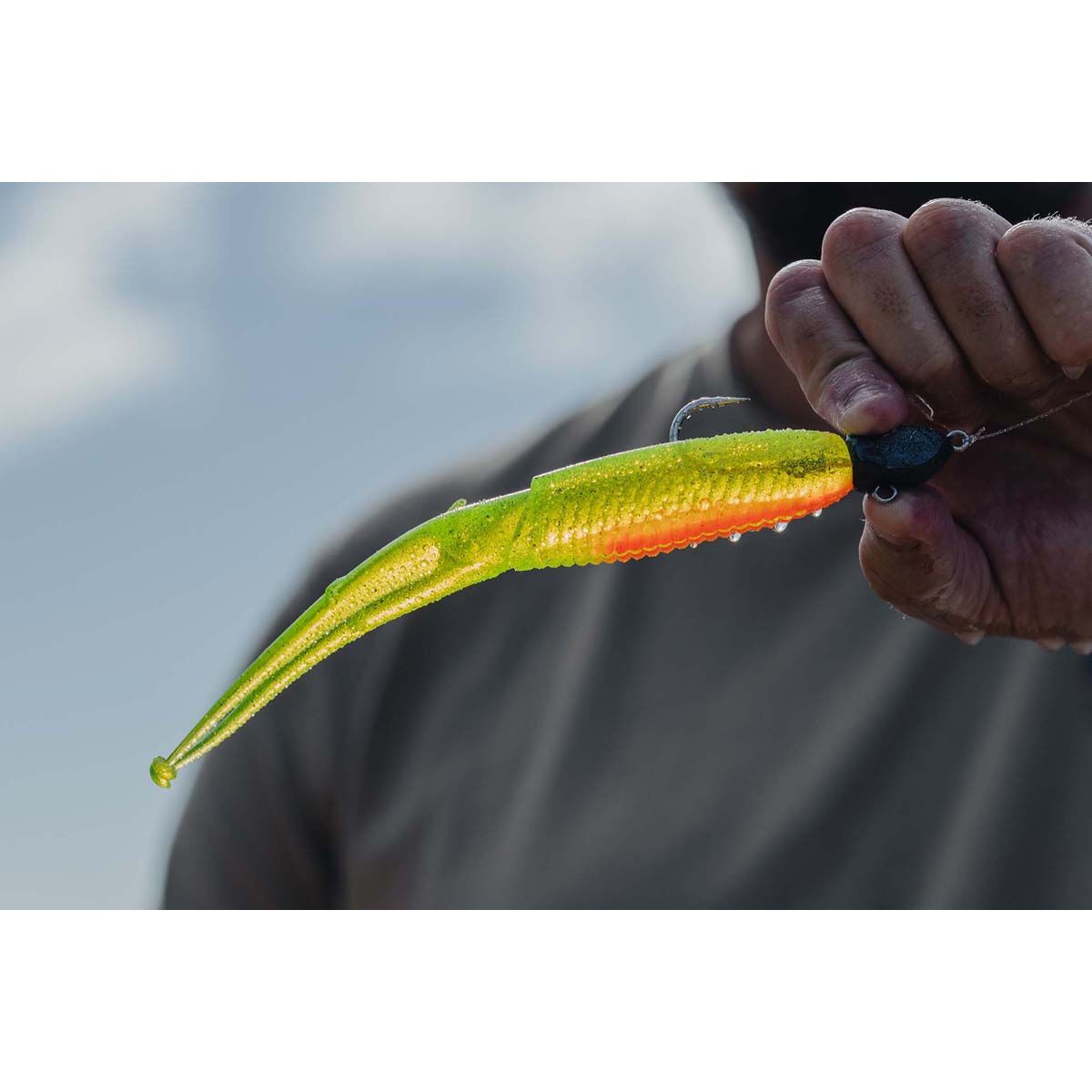 Nomad Live Ops Double Down Soft Plastic Lure 7in Pearl White, Pearl White, bcf_hi-res