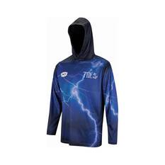 BCF x Tide Men's Lightning Hooded Fishing Shirt V2, Black, bcf_hi-res