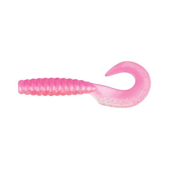 Berkley PowerBait Grub Soft Plastic Lure 4in Pink Glitter, Pink Glitter, bcf_hi-res