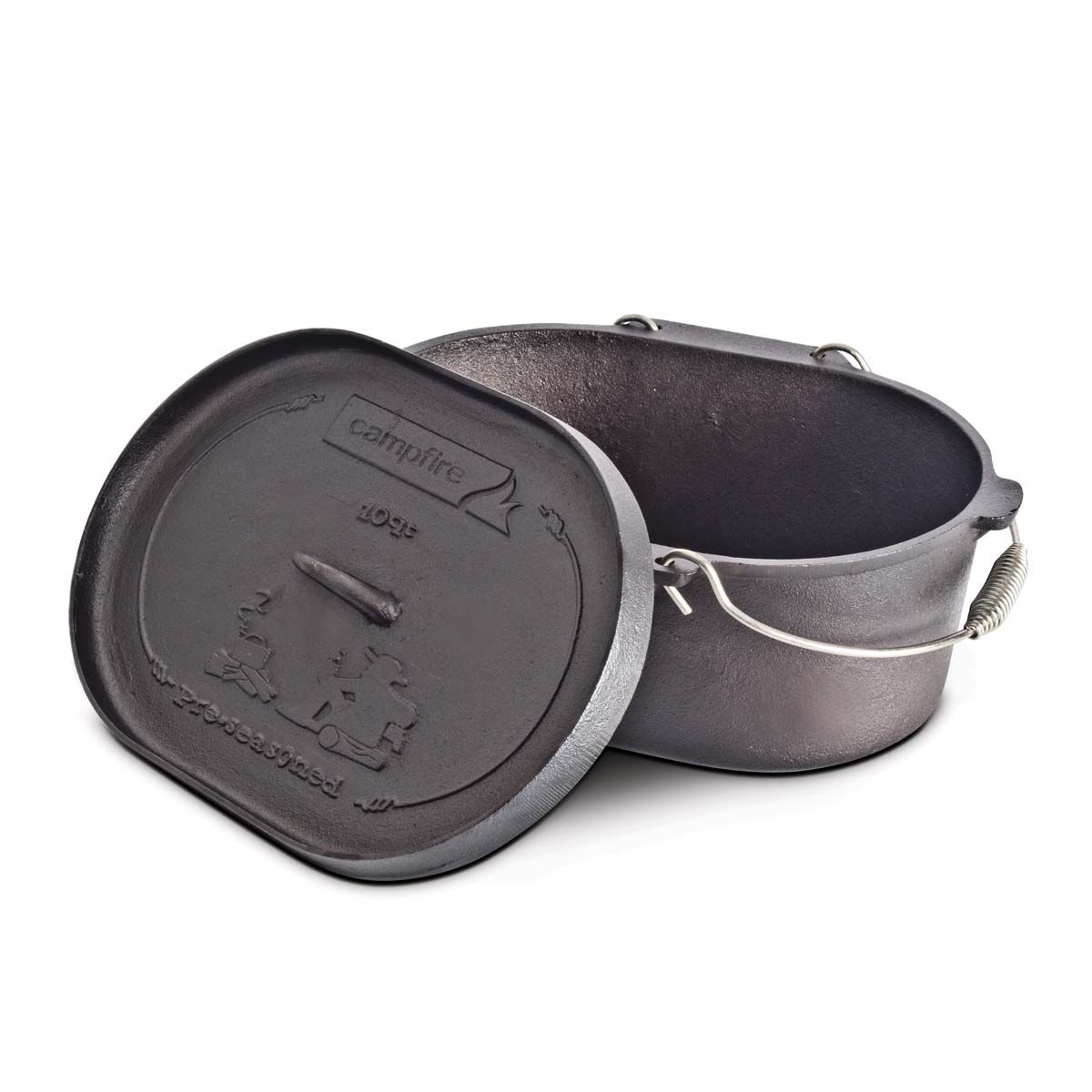 Campfire Pre Seasoned Cast Iron Camp Oven 10 Quart, , bcf_hi-res