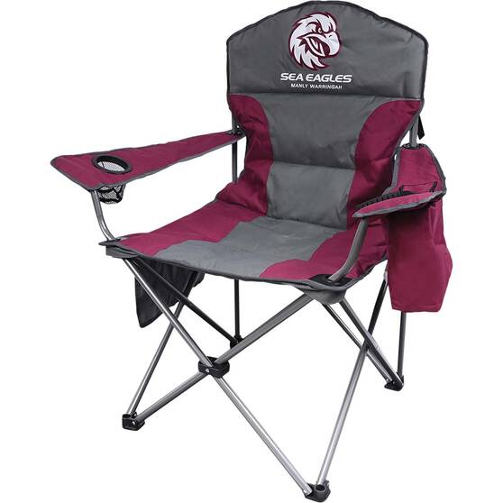 NRL Manly Sea Eagles Camp Chair 130kg, , bcf_hi-res