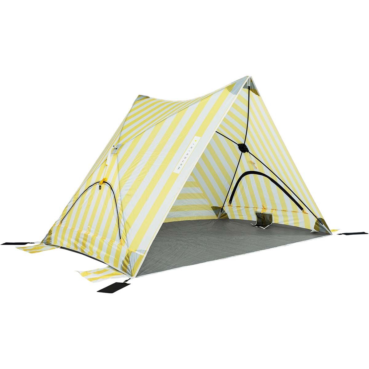Wanderer Yellow Stripe Pop Up Beach Shelter, , bcf_hi-res
