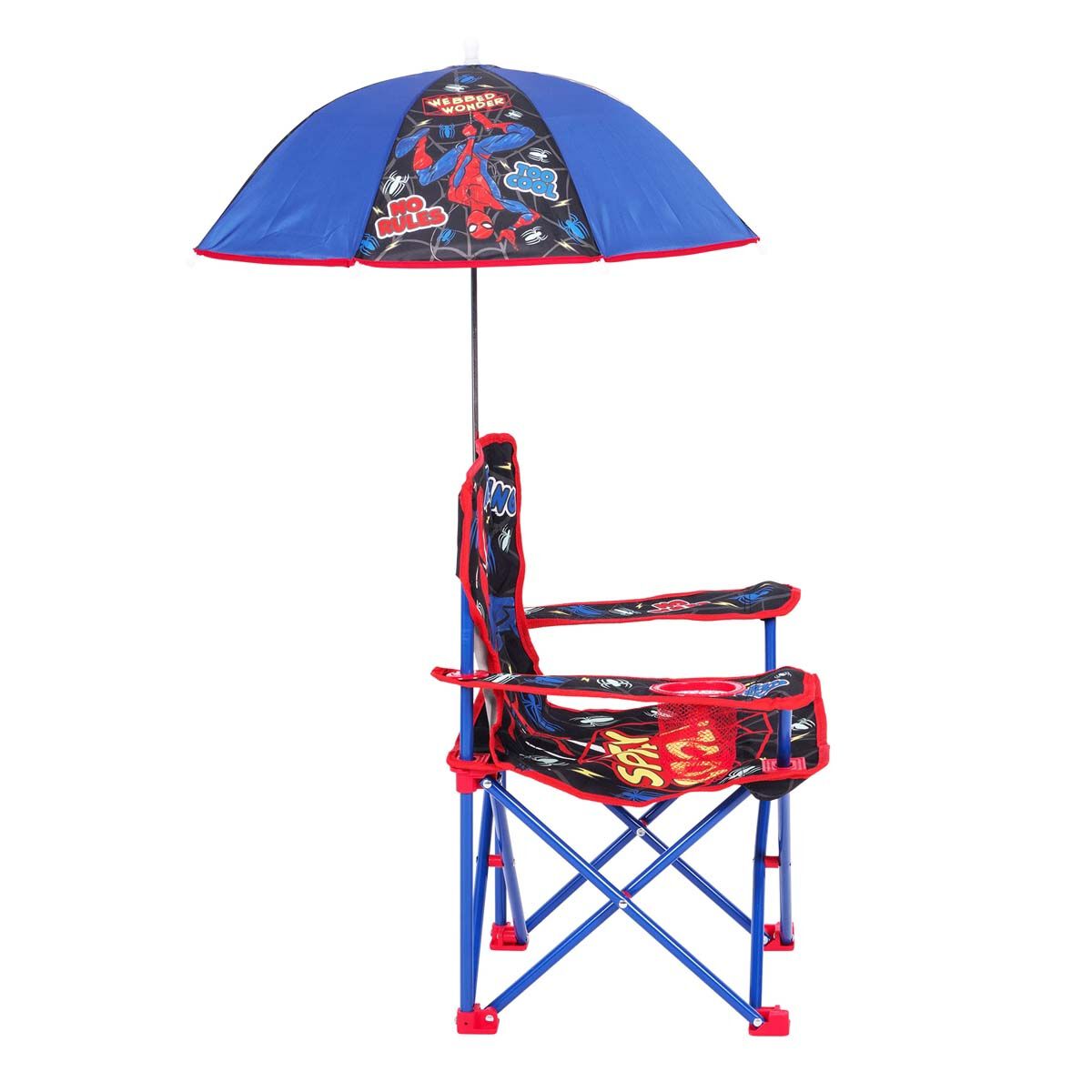 Spiderman Kids Camp Chair with Umbrella 30kg, , bcf_hi-res