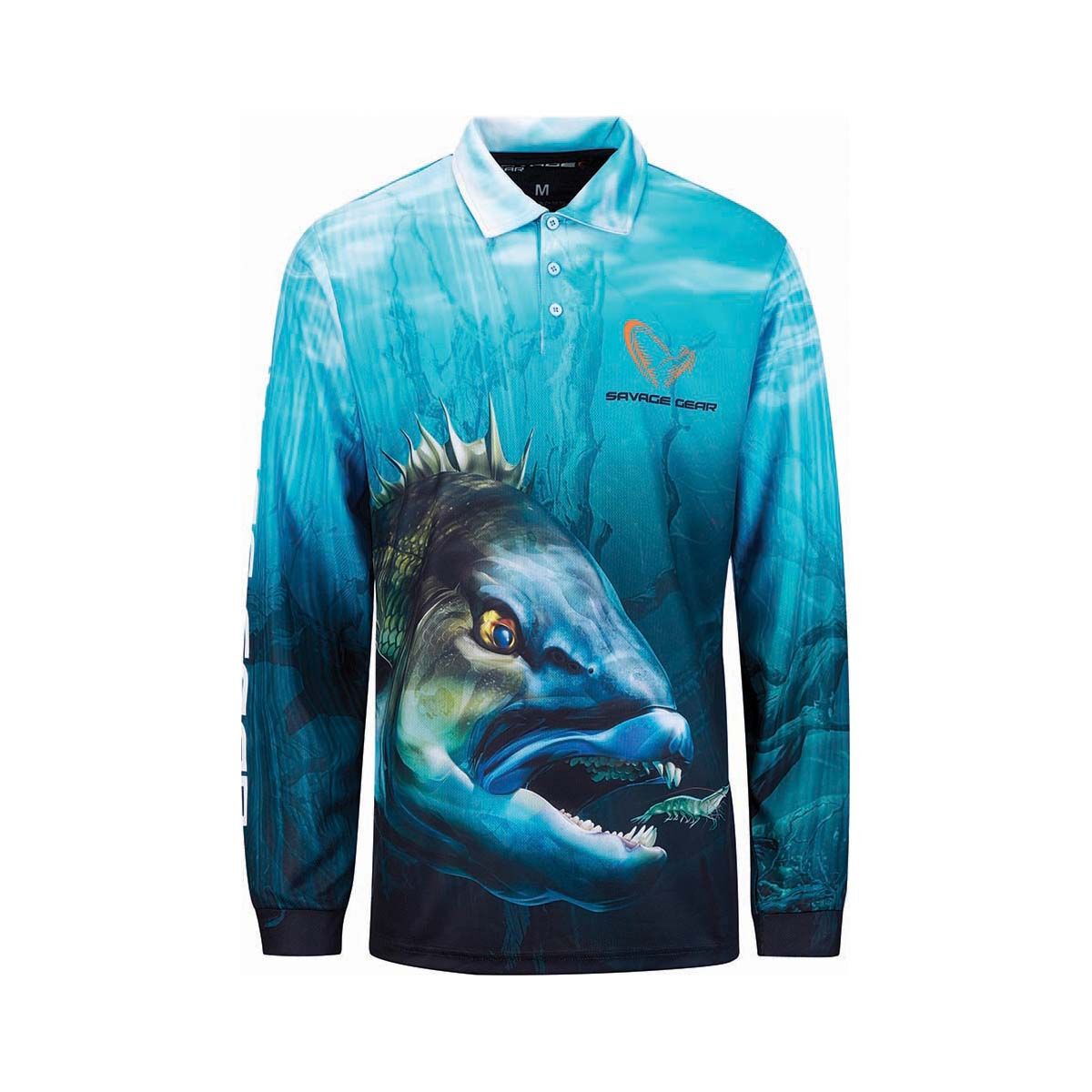 Savage Gear Men's Bream Fishing Shirt Blue S, Blue, bcf_hi-res