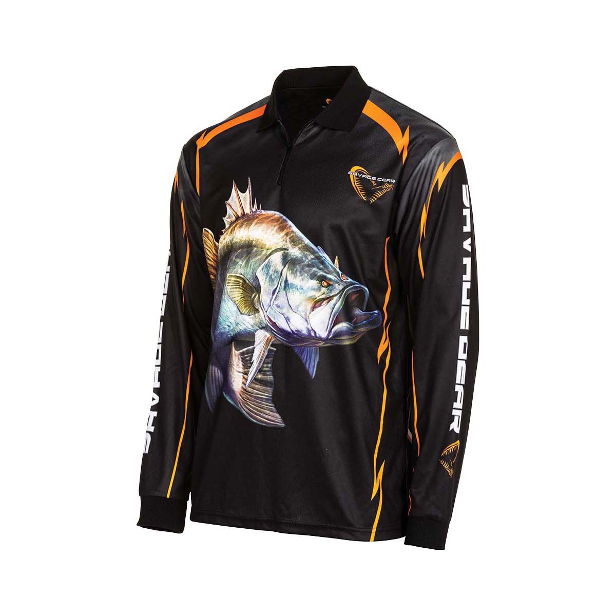 Savage Gear Men's Barra Fishing Shirt Black 3XL, Black, bcf_hi-res
