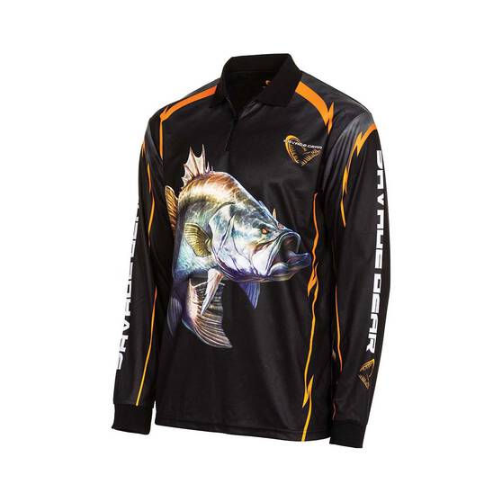 Savage Gear Men's Barra Fishing Shirt Black XL, Black, bcf_hi-res