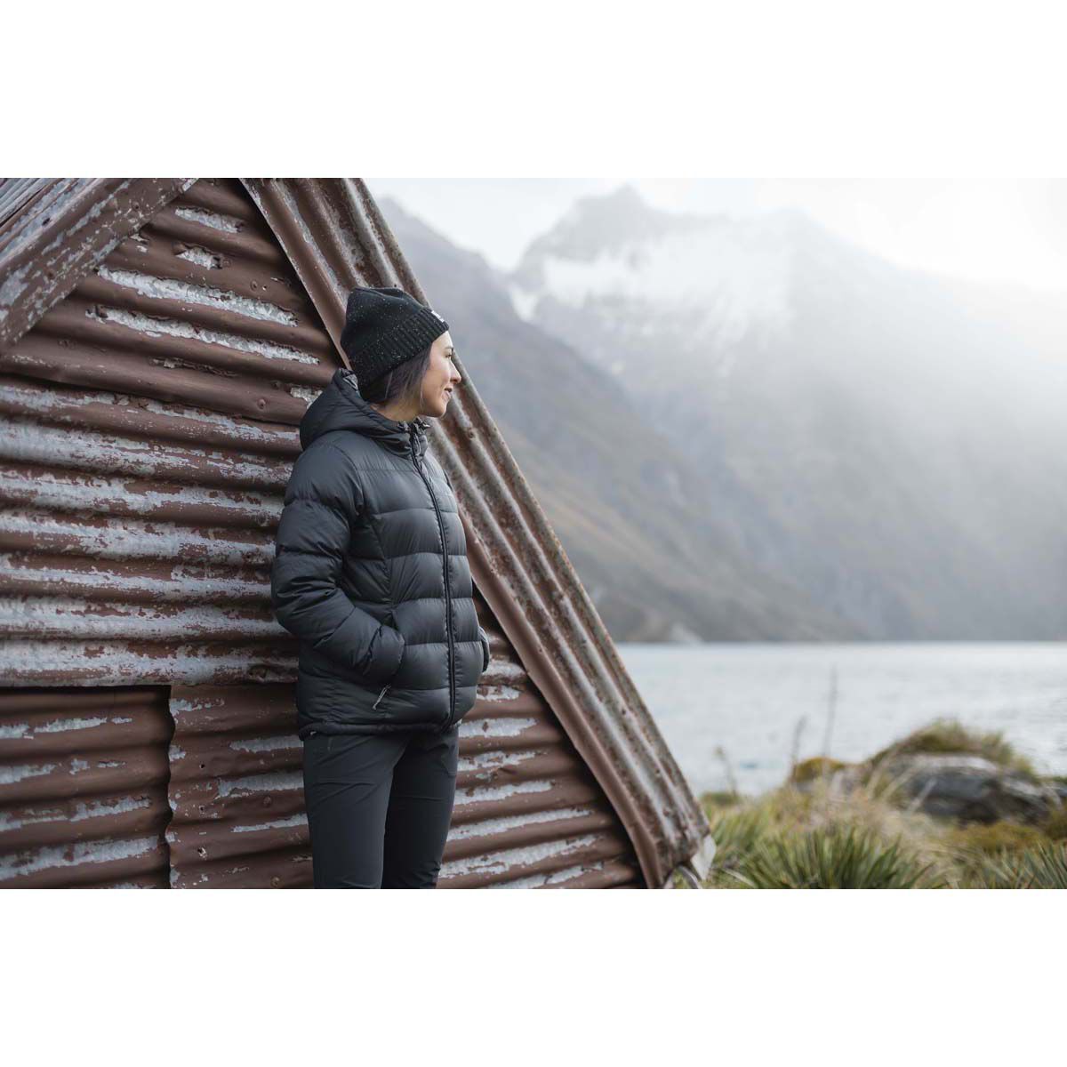 Macpac Women's Halo Hooded Down Puffer Jacket V2, Black, bcf_hi-res