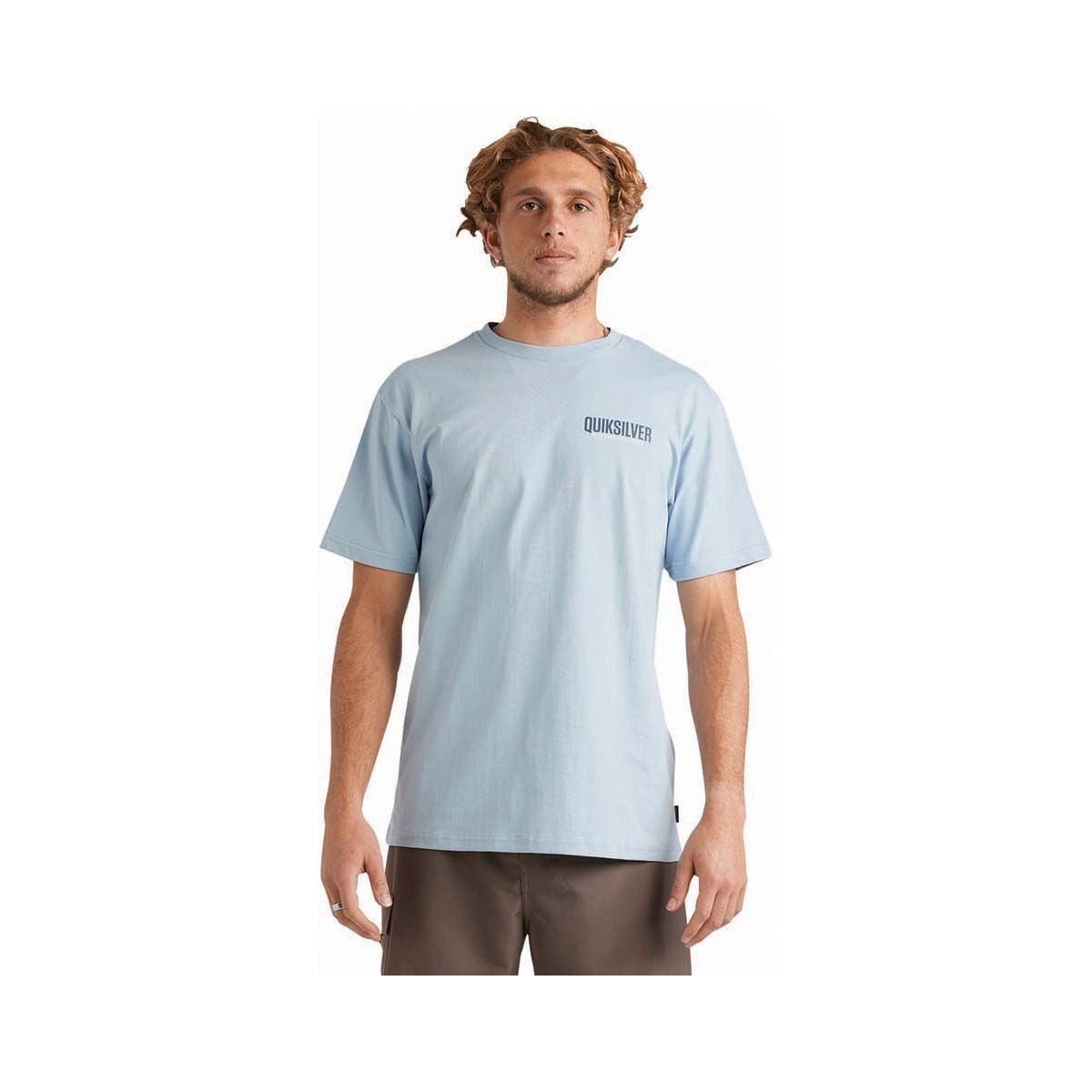 Quiksilver Men's Fish On Short Sleeve Tee Ashley Blue S, Ashley Blue, bcf_hi-res