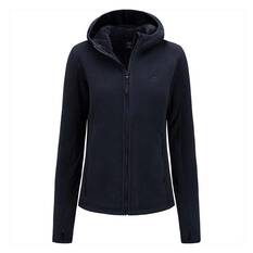 Macpac Women's Mountain Hooded Fleece Jacket Black 6, Black, bcf_hi-res