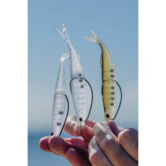 Nomad Live Ops Fallout Minnow Soft Plastic Lure 5in Pearl, Pearl, bcf_hi-res