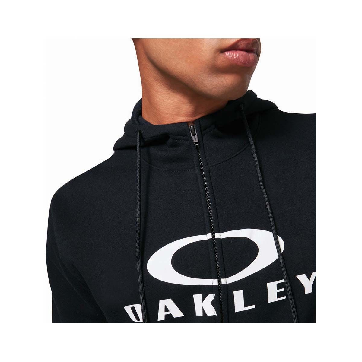 Oakley Men&rsquo;s Bark Full Zip Hoodie 2.0, Black / White, bcf_hi-res