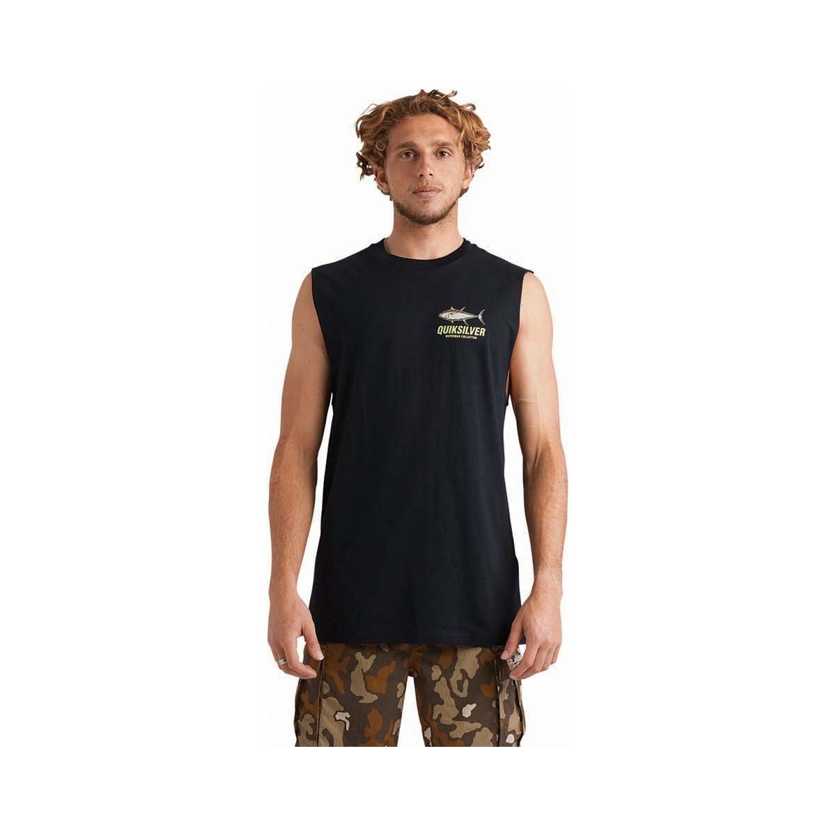 Quiksilver Men's Slack Tide Muscle Tank Black S, Black, bcf_hi-res