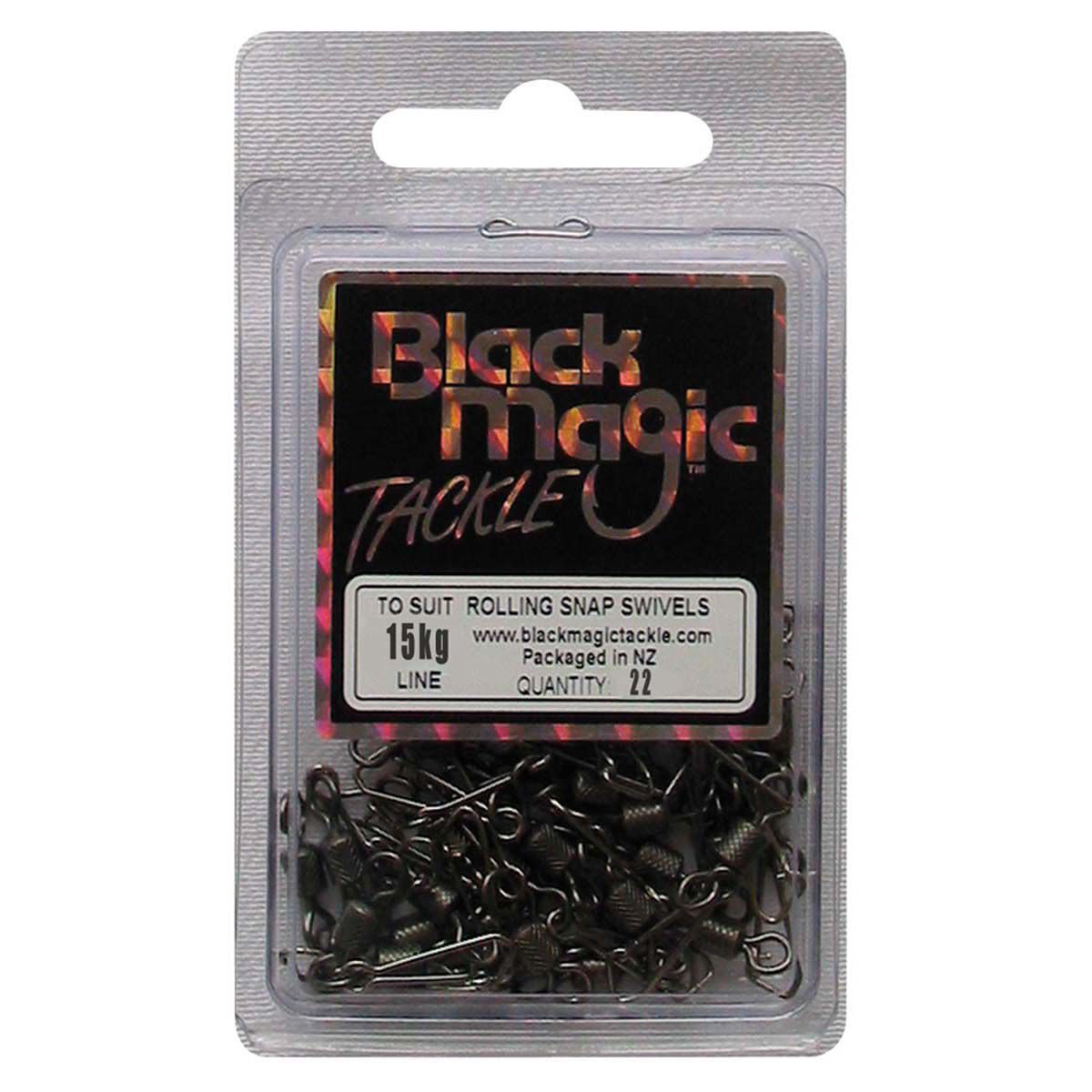 Black Magic Rolling Snap Swivel 22 Pack BCF