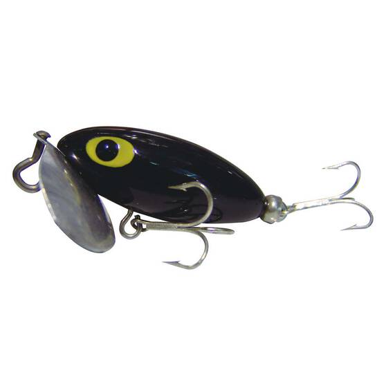 Arbogast Jitterbug Surface Lure 5.08cm Black, Black, bcf_hi-res